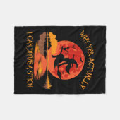 Ja, eigentlich kann ich ein Stick Halloween 2023 C Fleecedecke (Vorderseite (Horizontal))