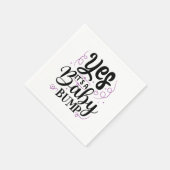Ja, es ist ein Baby-Bump - Schwangerschaftsankündi Serviette (Ecke)
