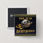Ja, es ist Raketenwissenschaft Button (Vorne & Hinten)