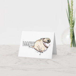 JA! Fawn Mops Zoomies Card Karte
