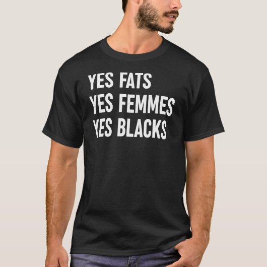 Ja Fetten Ja Femmes Ja Schwarze T-Shirt (Vorderseite)