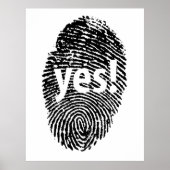 Ja: Fingerabdruck Poster (Vorne)