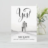 Ja Foto Save the Date Karte (Stehend Vorderseite)