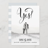 Ja Foto Save the Date Karte (Vorne/Hinten)