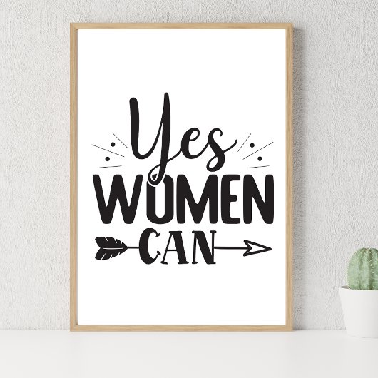 Ja, Frauen können, Zitat von Printable Wall Art fü Poster