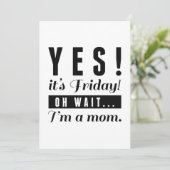 Ja, Freitag Dankeskarte (Stehend Vorderseite)