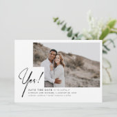 Ja - Funny und Modernes Save the Date Foto (Stehend Vorderseite)