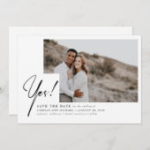 Ja - Funny und Modernes Save the Date Foto (Vorne/Hinten)