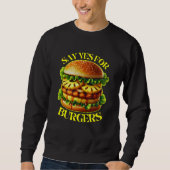 Ja für Burger sagen Sweatshirt (Vorderseite)