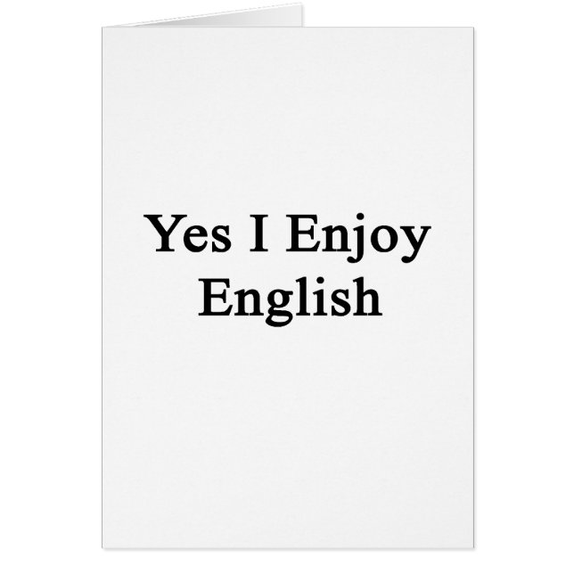 Ja genieße ich Englisch (Vorne)