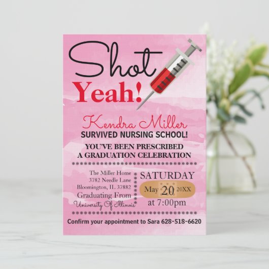 Ja geschossen! einladung (Stehend Vorderseite)