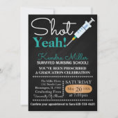 Ja geschossen! Krankenpflege-SchulAbschluss laden Einladung (Vorderseite)