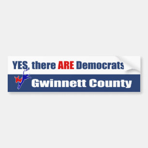Ja GIBT es Demokraten in Gwinnett County Autoaufkleber