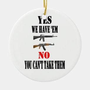 JA HABEN WIR SIE KERAMIK ORNAMENT