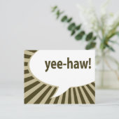 Ja-Hau! : Comic-Sprechblase Postkarte (Stehend Vorderseite)