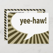 Ja-Hau! : Comic-Sprechblase Postkarte (Vorne/Hinten)