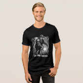 Ja, Hau. Kaboom. Plasma-Schiefer Tri-Blend Shirt (Vorderseite voll)