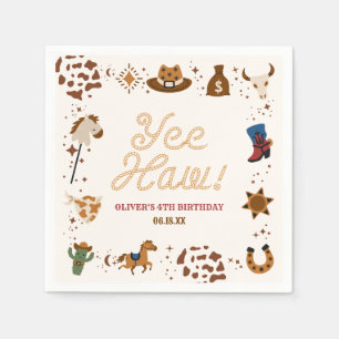 Ja, Haw! Western Cowboy Rodeo Geburtstagsparty Serviette