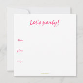 Ja! Herzliche Party Einladung (Rückseite)