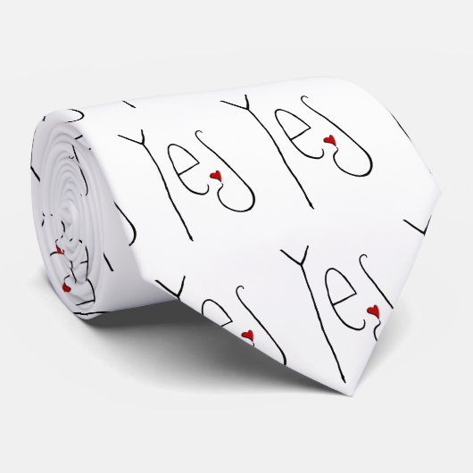 Ja Herzschwarze Krawatte (Gerollt)