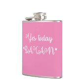 Ja, heute rosa Satan Flask Flachmann (Links)