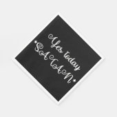 Ja Heute Satan Black Luncheon Napkin Serviette (Ecke)