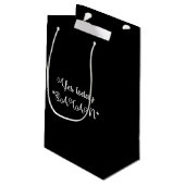Ja Heute Satan Funny Black Kleine Geschenktüte (Rückseite Schrägansicht)