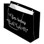 Ja Heute Satan Große Geschenktüte (Vorderseite Schrägansicht)