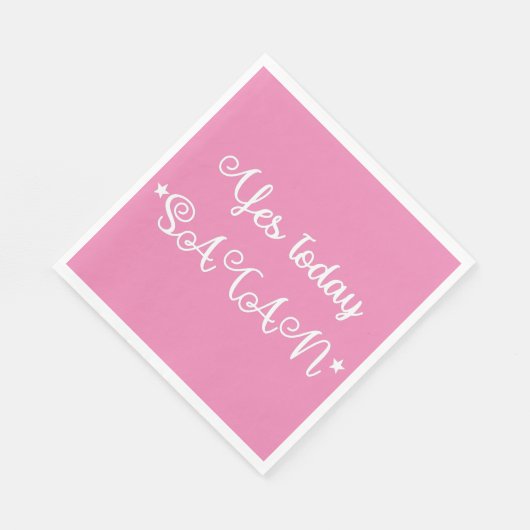 Ja Heute Satan Luncheon Napkin Serviette (Ecke)