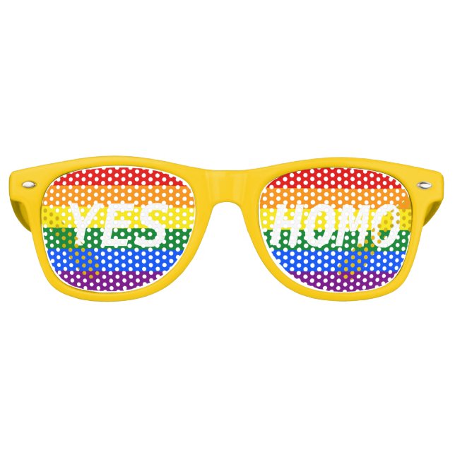 ja, Homo-Brille Partybrille (Vorderseite)