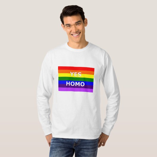 Ja Homo LGBT T-Shirt (Vorne ganz)