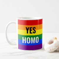 Ja Homo Rainbow Pride Tasse
