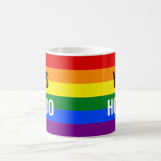 Ja Homo Rainbow Pride Tasse (Mittel)