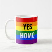 Ja Homo Rainbow Pride Tasse (Links)