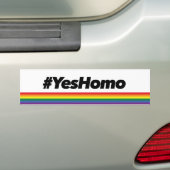 Ja Homo. Stoßaufkleber Autoaufkleber (Auf Auto)