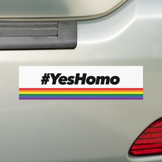Ja Homo. Stoßaufkleber Autoaufkleber (Auf Auto)