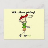 JA I Liebe Golf Tshirts und Geschenke Postkarte (Vorderseite)