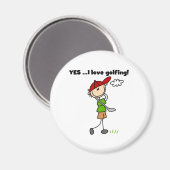 JA I Liebe Golfing Magnet (Vorderseite/Rückseite)