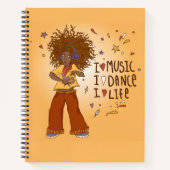 Ja, I Liebe Music Spiral Notebook Notizblock (Vorderseite)