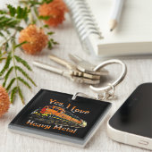 Ja, I Liebe Schwermetall Diesel Lokomotivzug     Schlüsselanhänger (Vorderseite rechts)