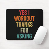 Ja I Workout - Joke Lifting Phrase Mousepad (Mit Mouse)