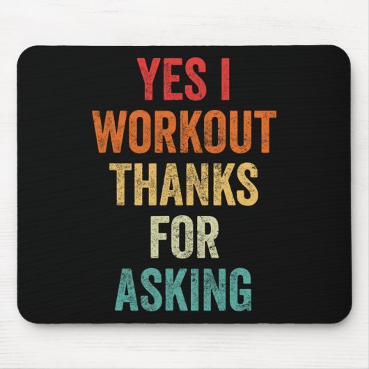 Ja I Workout - Joke Lifting Phrase Mousepad (Vorne)