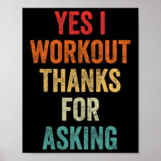 Ja I Workout - Joke Lifting Phrase Poster (Vorne)