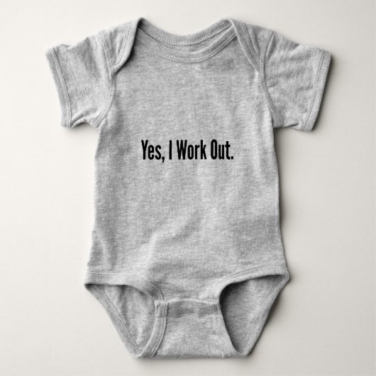 Ja, ich arbeite aus. baby strampler (Vorderseite)