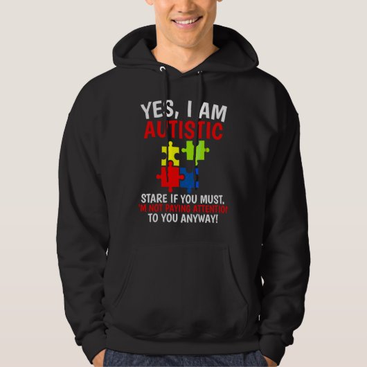 Ja, ich bin Autistische Autismus Bewusstsein Kinde Hoodie (Vorderseite)