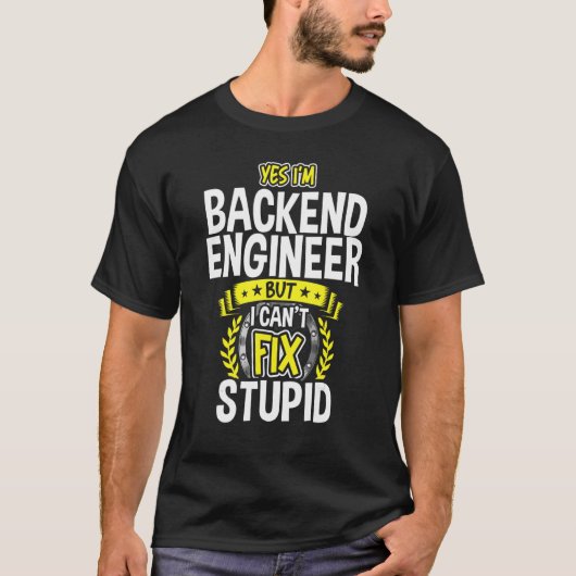 Ja, ich bin Backend Engineer T-Shirt (Vorderseite)