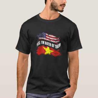 Ja, ich bin beide Amerikaner und Vietnamesen T-Shirt