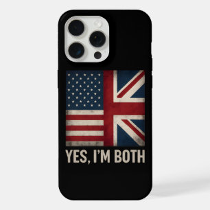 Ja, ich bin beide amerikanische britische Flaggen iPhone 15 Pro Max Hülle
