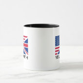 Ja, ich bin beide Britisch-Amerikanische Doppelbür Tasse (Zentrum)