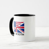 Ja, ich bin beide Britisch-Amerikanische Doppelbür Tasse (Vorderseite Links)